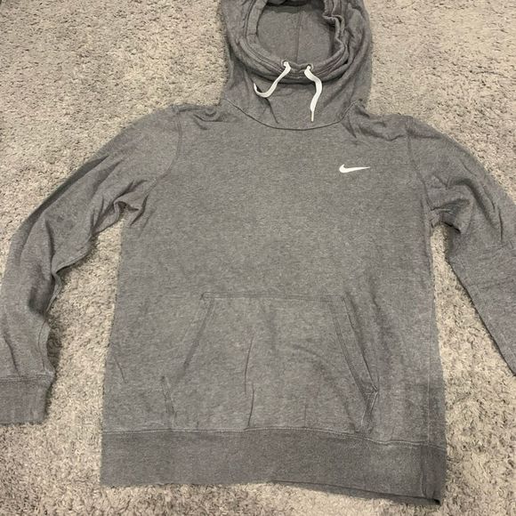 Nike Tops - Womens grey Nike funnel neck hoodie